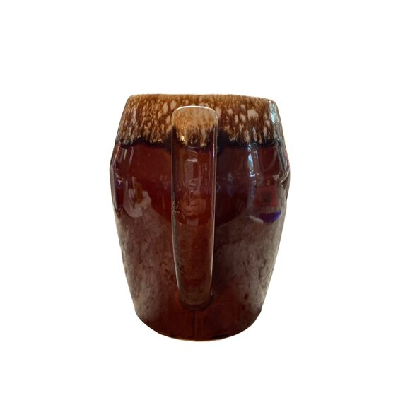 Vintage Kathy Kale USA Brown Drip Glaze Ceramic Pitcher Jug 7in Tall - Picture 2 of 8